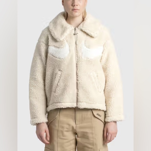 Nike Sportswear Women's Oversized Swoosh Sherpa Jacket - Picture 4 of 5